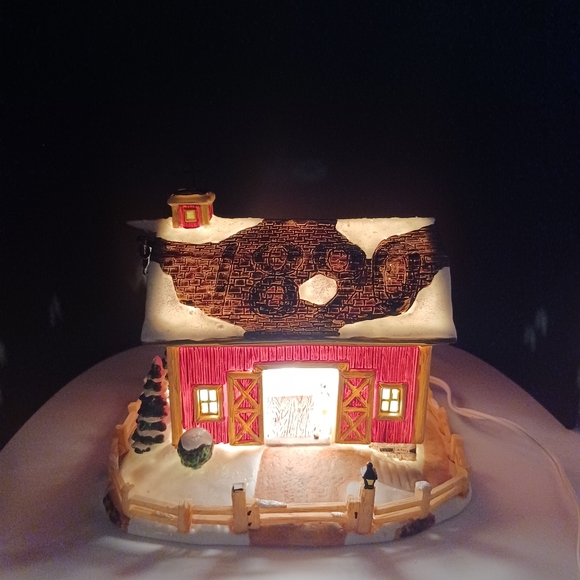 Vintage Santa’s Workbench Willow Walk Farm Victorian Series Lighted House - Picture 5 of 7